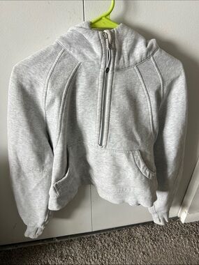 lululemon athletica Light Gray Half-Zip Hoodie